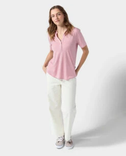 STIO Women's Alpin Lightweight Merino Polo SS 40 STIO Women's Alpin Lightweight Merino Polo SS -STIO CLOTHING 100465 660 2