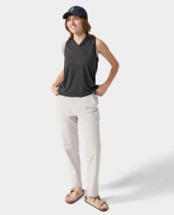 STIO Women's Divide Sleeveless Hoodie -STIO CLOTHING 100705 001 2 ALT