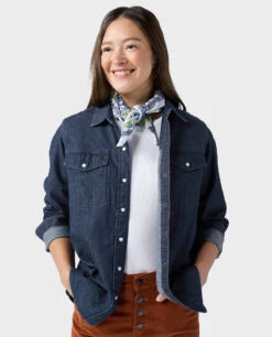 STIO Women's Slipstone Japanese Denim Shirt 31 STIO Women's Slipstone Japanese Denim Shirt -STIO CLOTHING 100799 401 1
