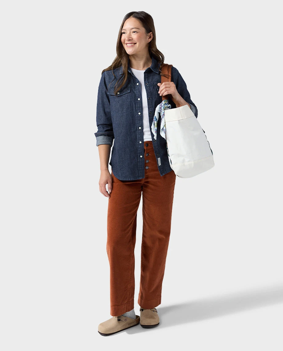 STIO Women's Slipstone Japanese Denim Shirt 18 STIO Women's Slipstone Japanese Denim Shirt - Image 16