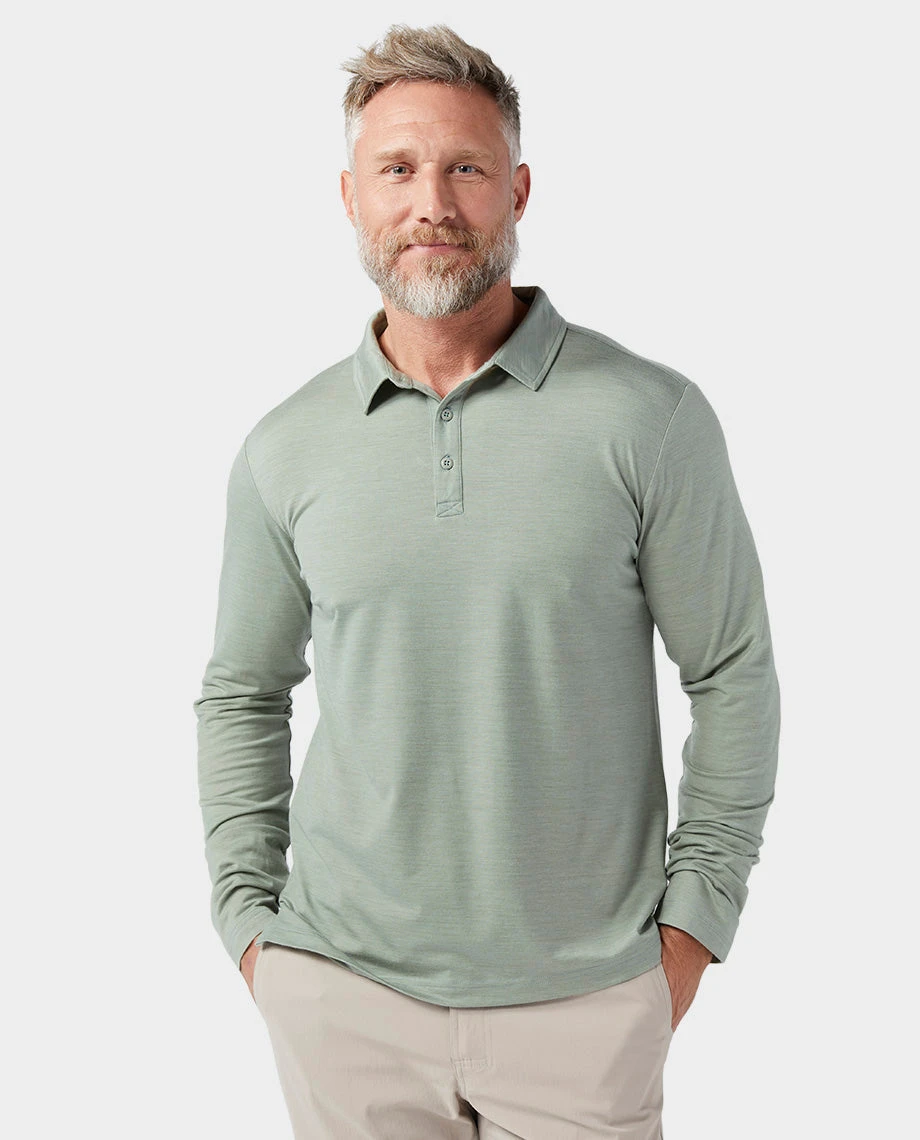 STIO Men's Alpin Lightweight Merino Polo LS 6 STIO Men's Alpin Lightweight Merino Polo LS - Image 4