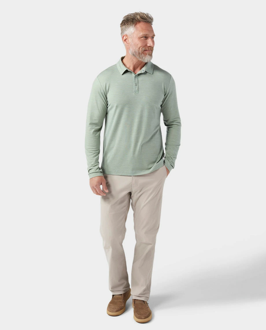 STIO Men's Alpin Lightweight Merino Polo LS 7 STIO Men's Alpin Lightweight Merino Polo LS - Image 5