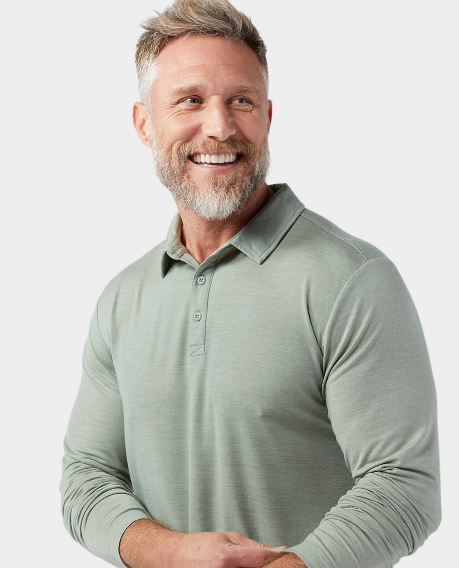 STIO Men's Alpin Lightweight Merino Polo LS 10 STIO Men's Alpin Lightweight Merino Polo LS - Image 8