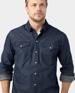 STIO Men's Slipstone Japanese Denim Shirt -STIO CLOTHING 200811 401 7