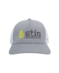 Stio Classic Trucker -STIO CLOTHING Stio Classic Trucker Hat Melange Silver White Front New
