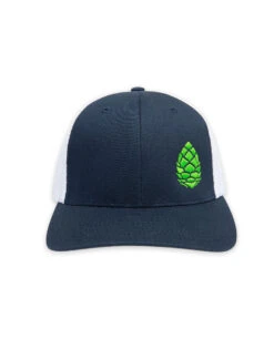 STIO Whitebark Pinecone Trucker 28 STIO Whitebark Pinecone Trucker -STIO CLOTHING Whitebark Pinecone Trucker Hat Navy White Front New