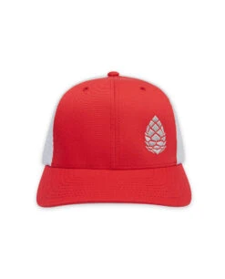 STIO Whitebark Pinecone Trucker 32 STIO Whitebark Pinecone Trucker -STIO CLOTHING Whitebark Pinecone Trucker Hat Red White Front New