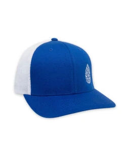 STIO Whitebark Pinecone Trucker 34 STIO Whitebark Pinecone Trucker -STIO CLOTHING Whitebark Pinecone Trucker Hat Royal White Side New